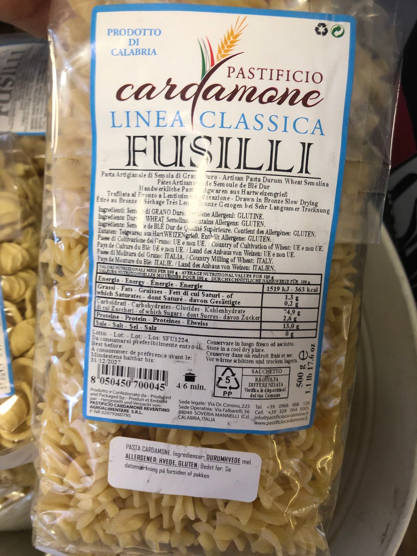 Pasta flere varianter 500g