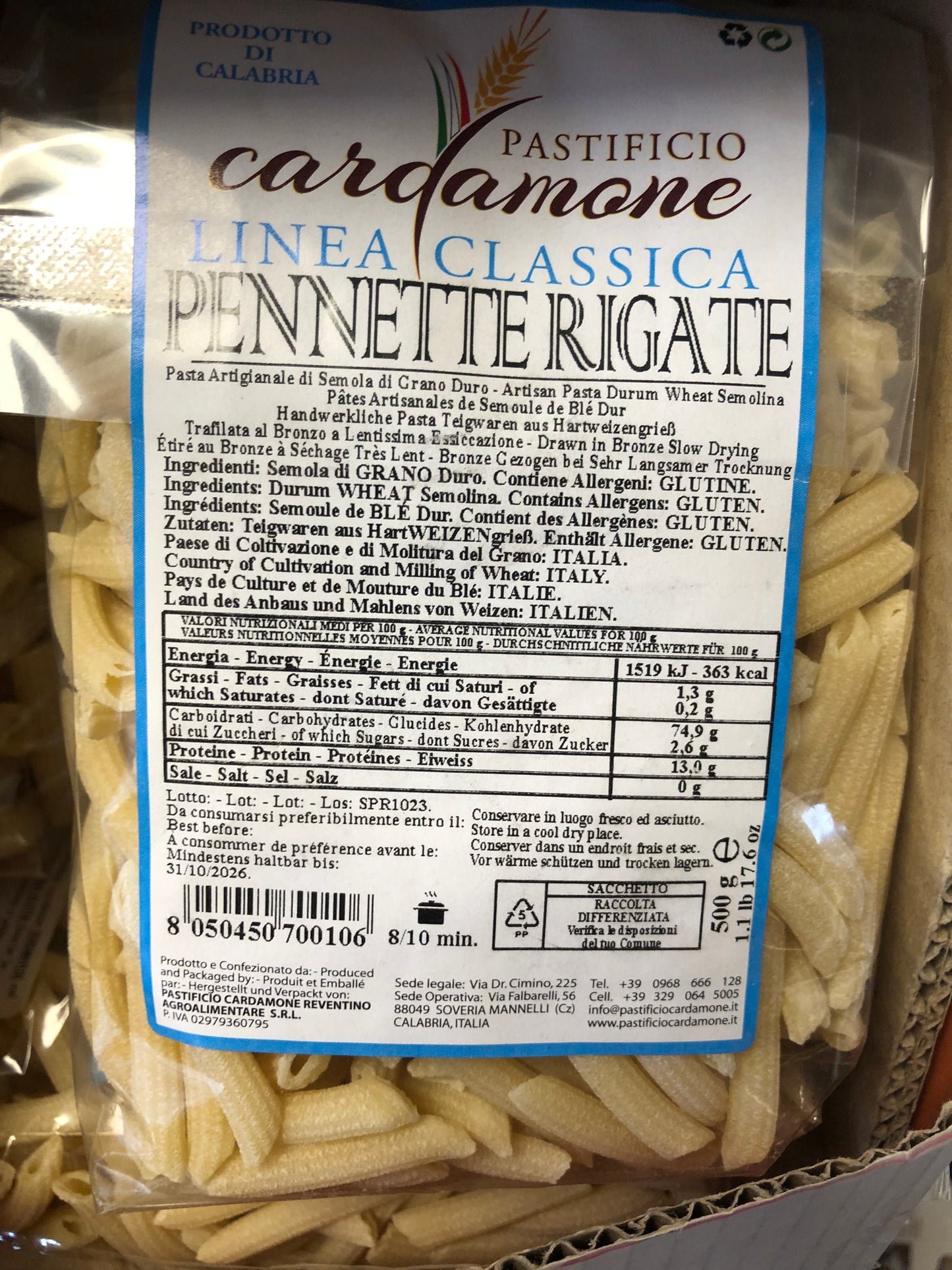 Pasta flere varianter 500g