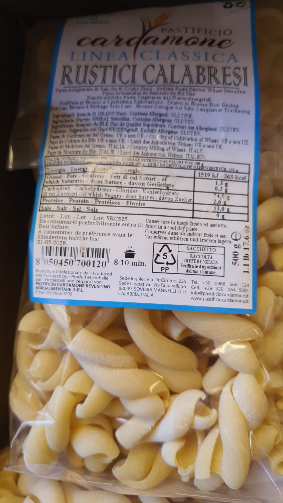 Pasta flere varianter 500g