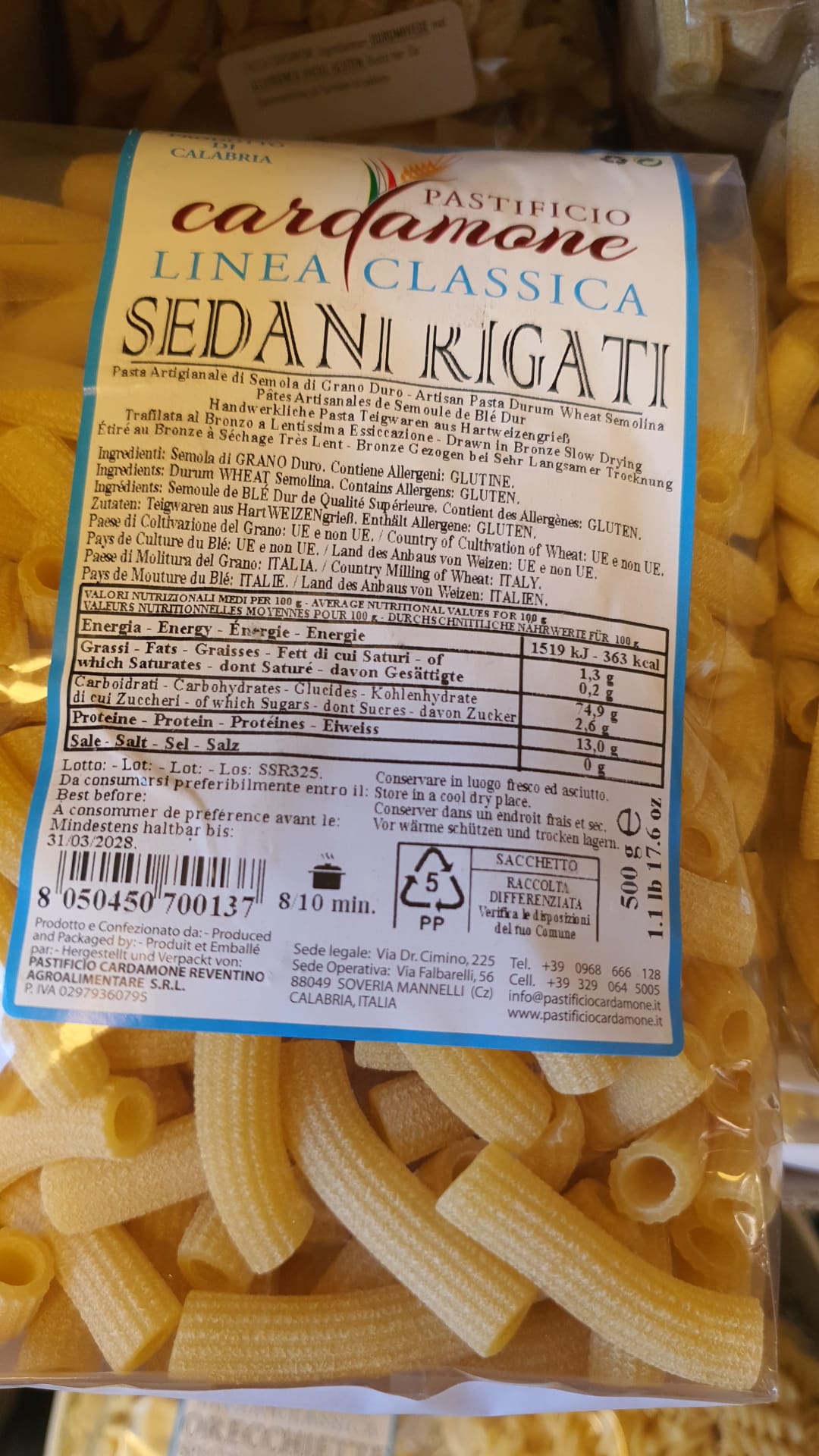 Pasta flere varianter 500g