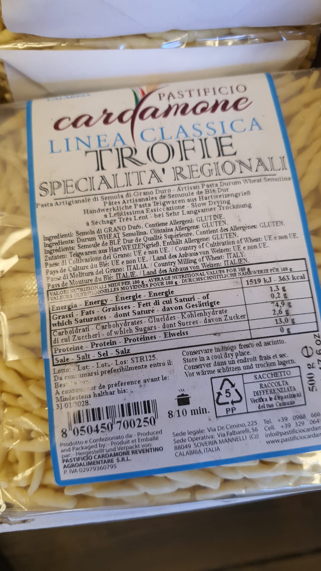 Pasta flere varianter 500g