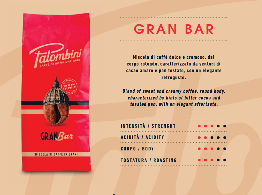 Palombini Gran Bar kaffebønner 1000g